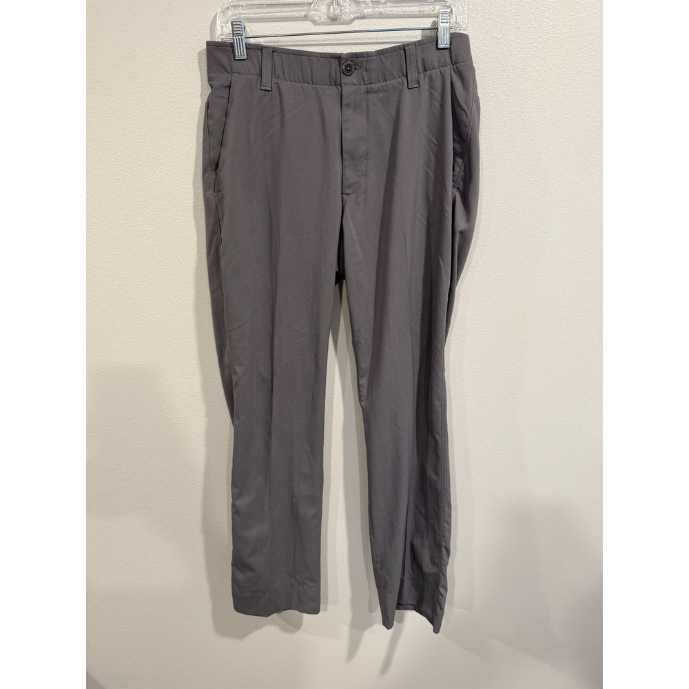Under Armour Showdown Chino Pants Men‎ 32 Gray Flat Front Straight Slash Pockets